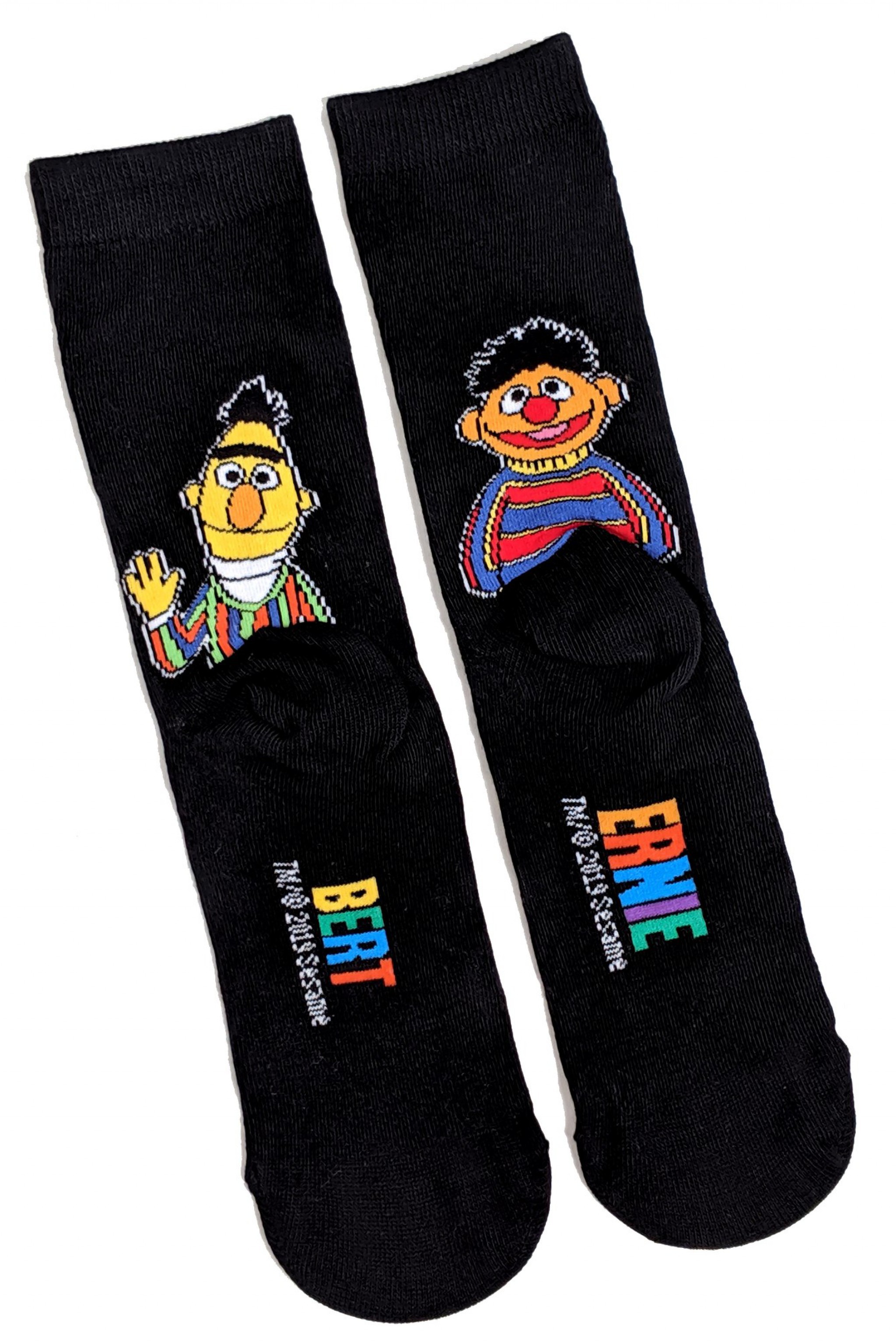 LADIES SESAME STREET BERT AND ERNIE ON HEEL SOCKS UK SIZE 4-8 EUR 37-42 US 6-10