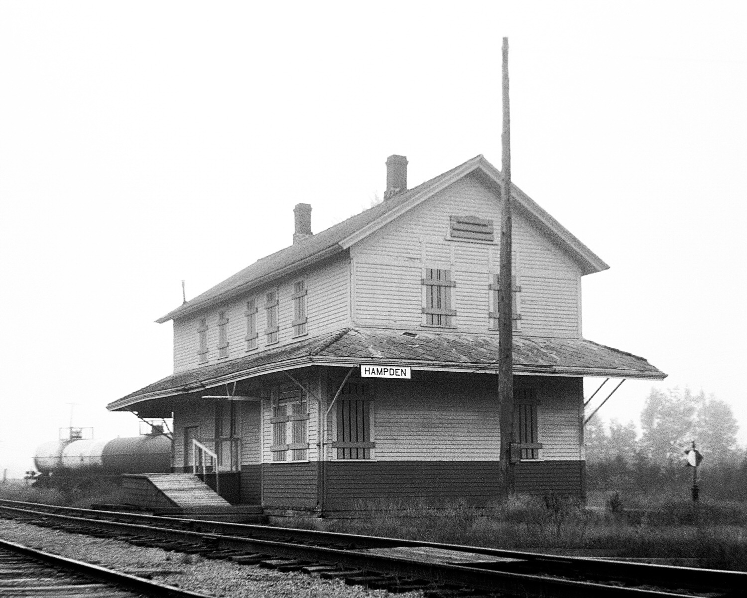 Bangor & Aroostook station at Hampden, Maine. Bangor & Aroostook station at Hampden, Maine.