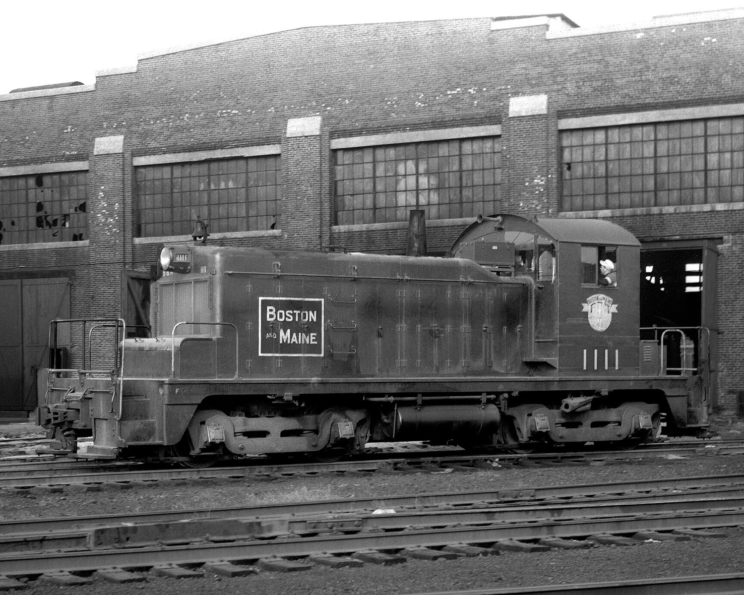 Boston & Maine SW1 #1111 at Boston, MA on September, 2, 1956. (8x10) Boston & Maine SW1 #1111 at Boston, MA on September, 2, 1956. (8x10)