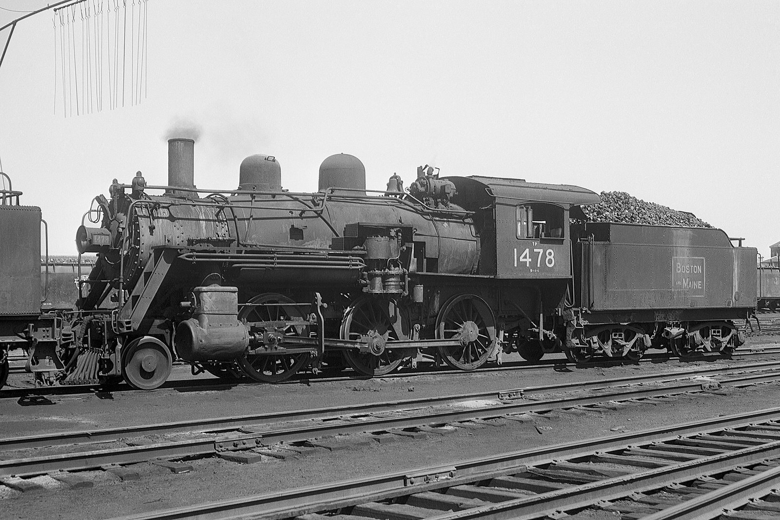 Boston and Maine 2-6-0 #1478 at Boston, MA on September 23, 1953. (8x12) Boston and Maine 2-6-0 #1478 at Boston, MA on September 23, 1953. (8x12)