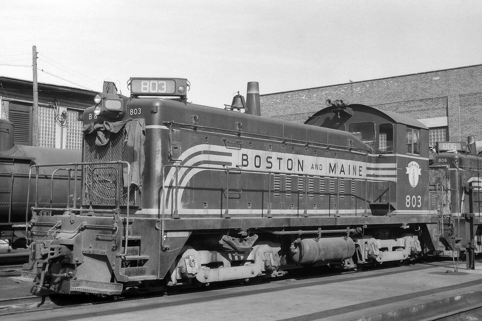 Boston & Maine SW8 #803 at Boston, MA on 3/11/1962 (8x12) Boston & Maine SW8 #803 at Boston, MA on 3/11/1962 (8x12)