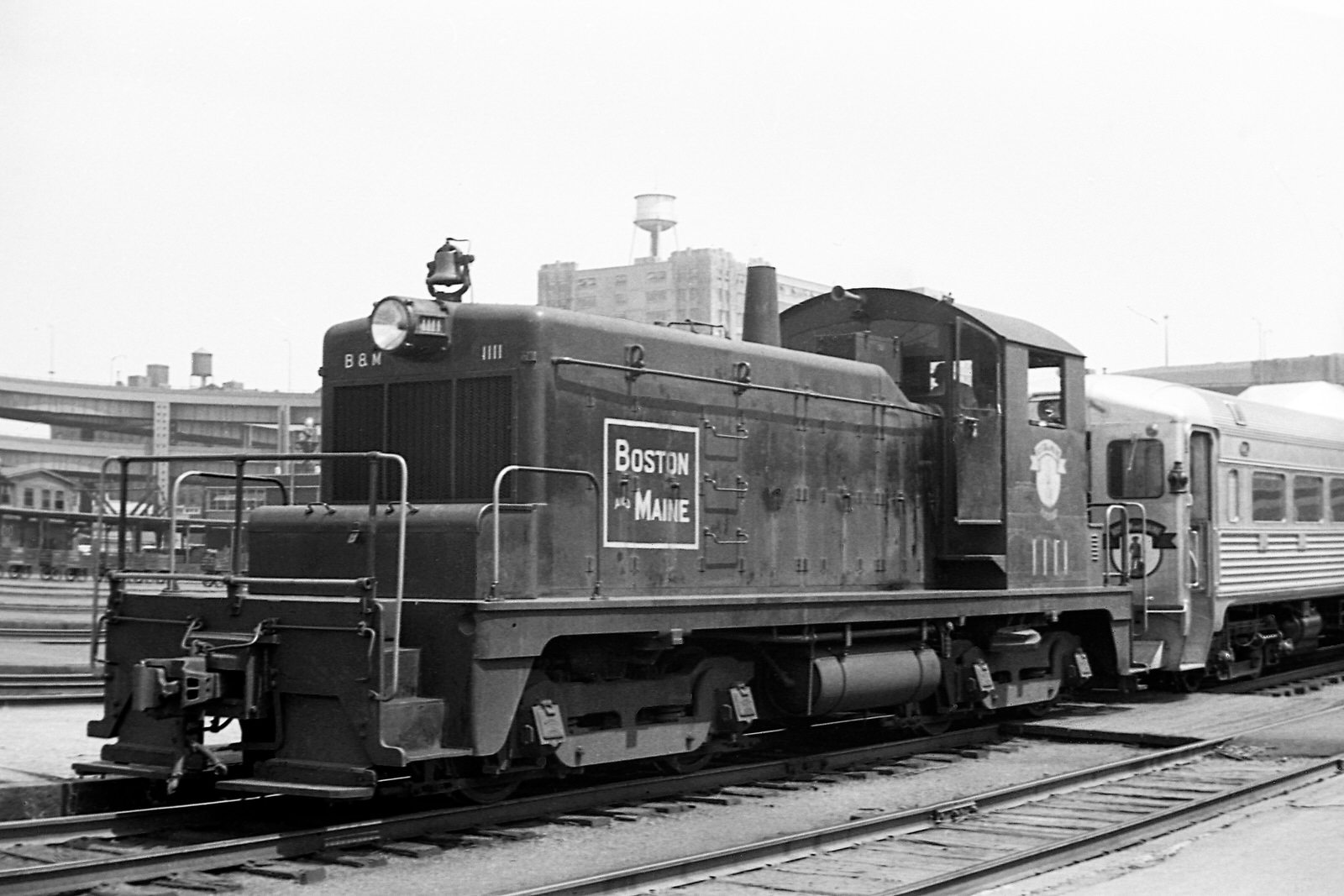 Boston & Maine SW1 #1111 at Boston, MA in 1958. (8x12) Boston & Maine SW1 #1111 at Boston, MA in 1958. (8x12)
