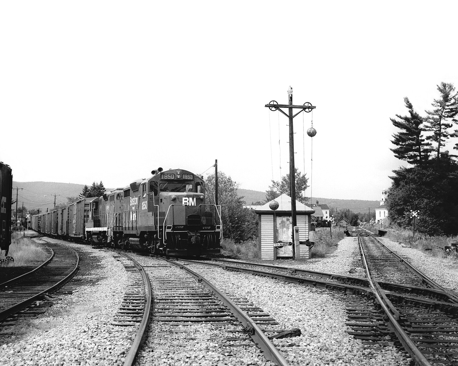 B&M GP18 #1850 on EDWH at Whitefield, NH on August 22, 1981. (8x10) B&M GP18 #1850 on EDWH at Whitefield, NH on August 22, 1981. (8x10)