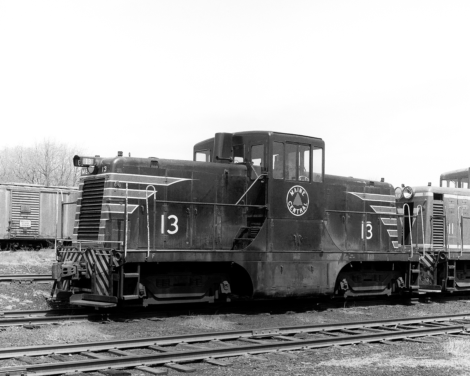 Maine Central 44 tonner #13 at Waterville, ME during 6/1974. (8x10) Maine Central 44 tonner #13 at Waterville, ME during 6/1974. (8x10)