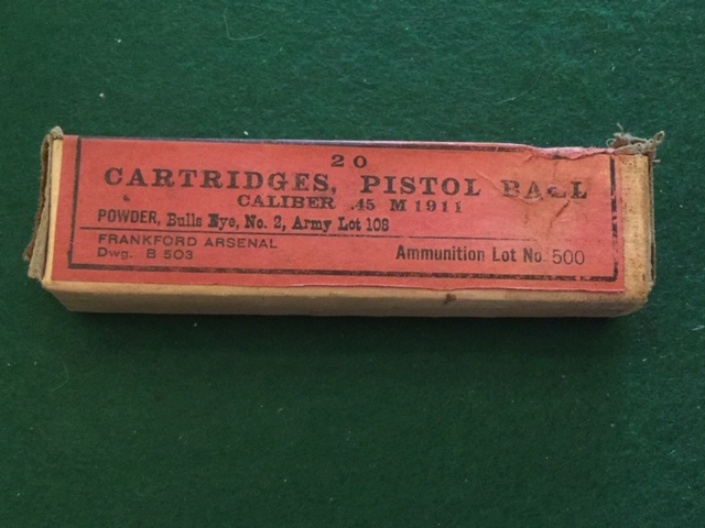 ANTIQUE FRANKFORD ARSENA US ARMY 45 ACP SEALED BOX-img-0