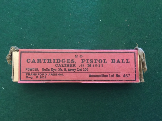 ANTIQUE FRANKFORD ARSENA US ARMY 45 ACP SEALED BOX-img-0