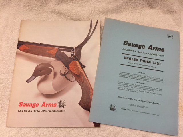 1968 SAVAGE ARMS CO CATALOG & PRICE LIST-img-0