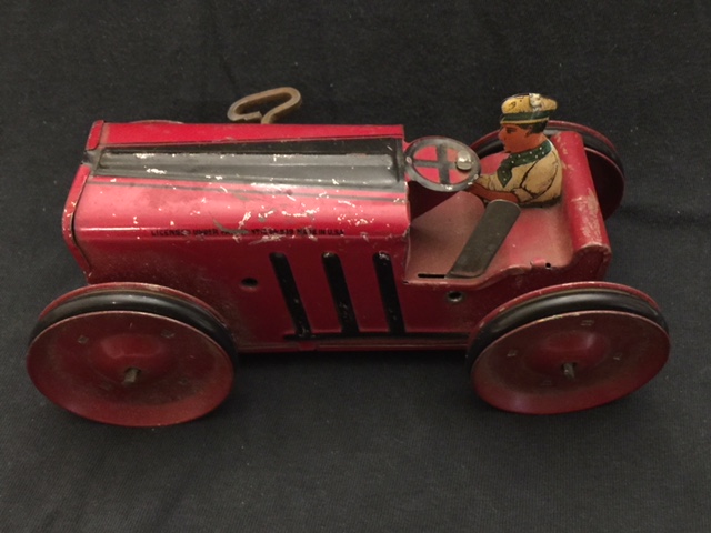 1920'S TIN WIND UP RACE CAR, WORKING-img-0