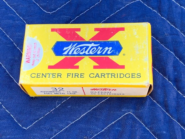 VINTAGE WESTERN X 32 AUTO FULL BOX AMMO-img-0