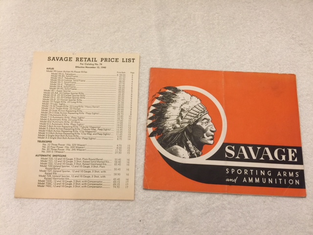 1940 Savage Sporting Arms & Ammunition Catalog-img-0