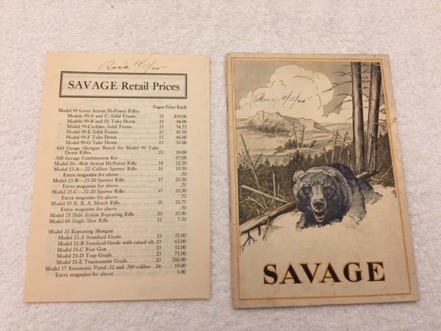 1925 Savage Arms Co. Catalog No. 63 & Price List-img-0