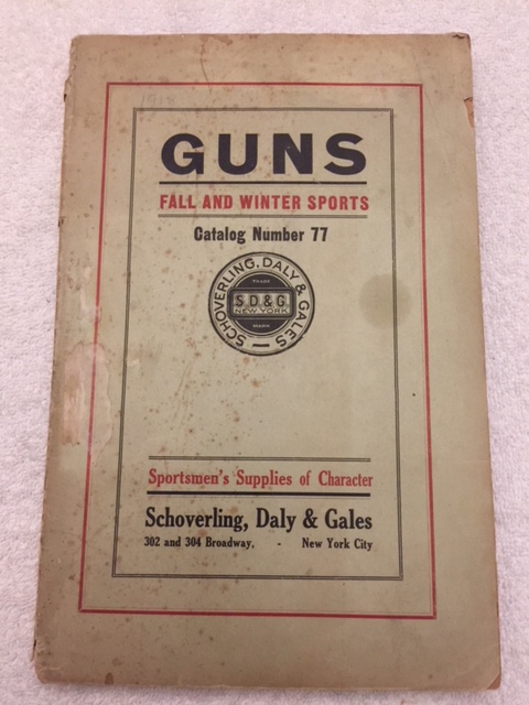 1918 Schoverling Daly & Gales Gun Shop NYC Catalog-img-0