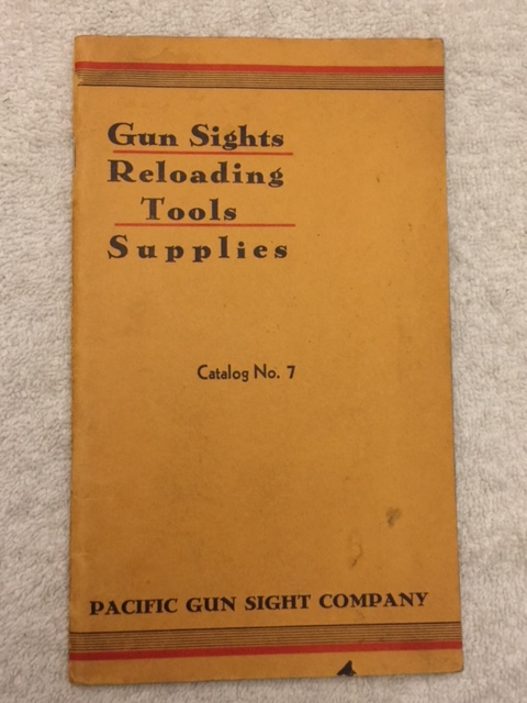 1940's Pacific Gun Sight Company Catalog No. 7-img-0