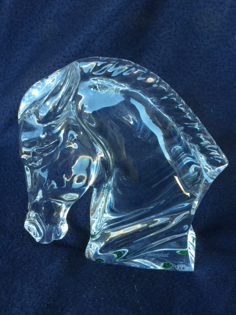 BACCARAT CRYSTAL HORSE HEAD, BY TAUNI DE LESSEPS-img-0