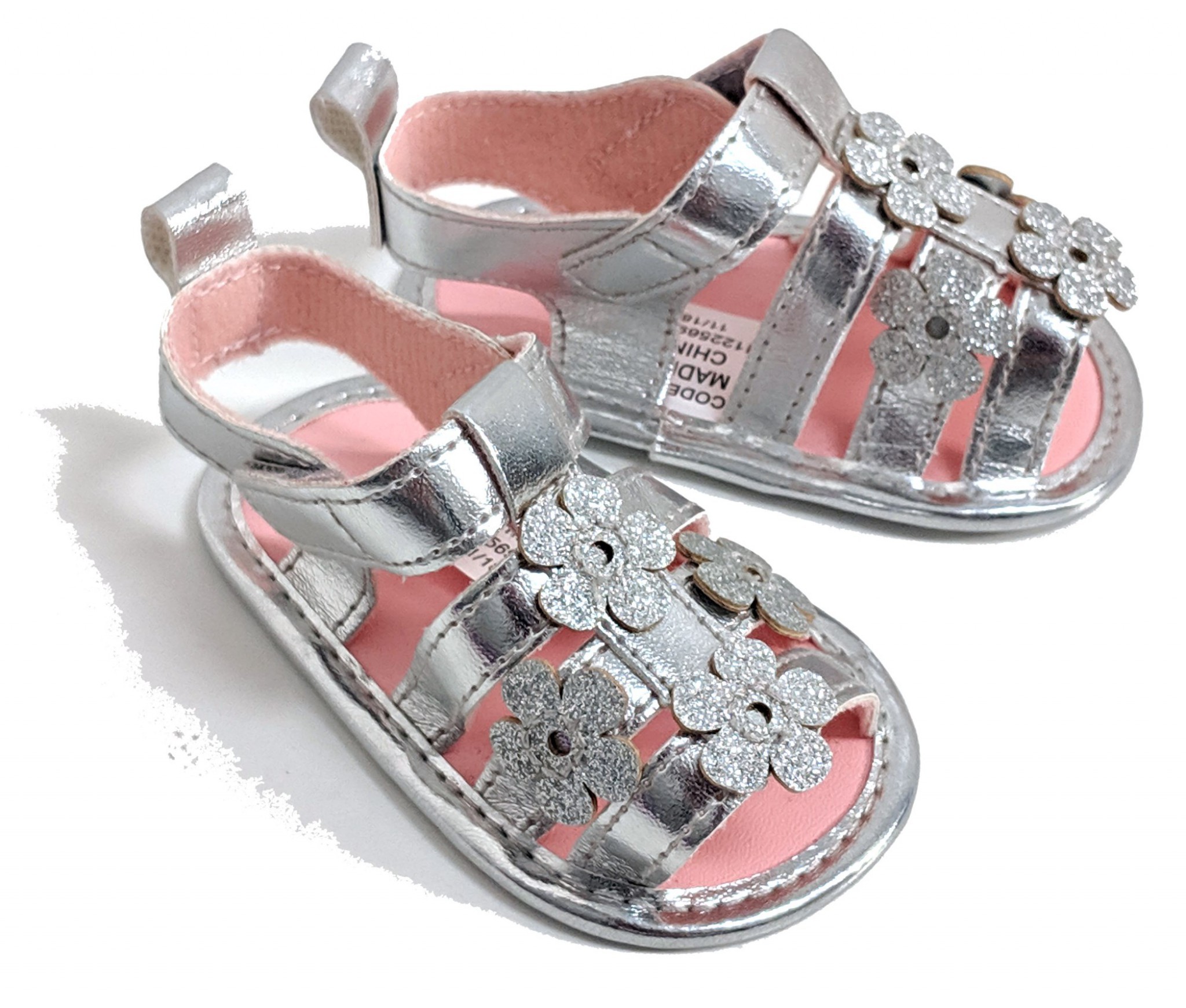 baby girl silver sandals