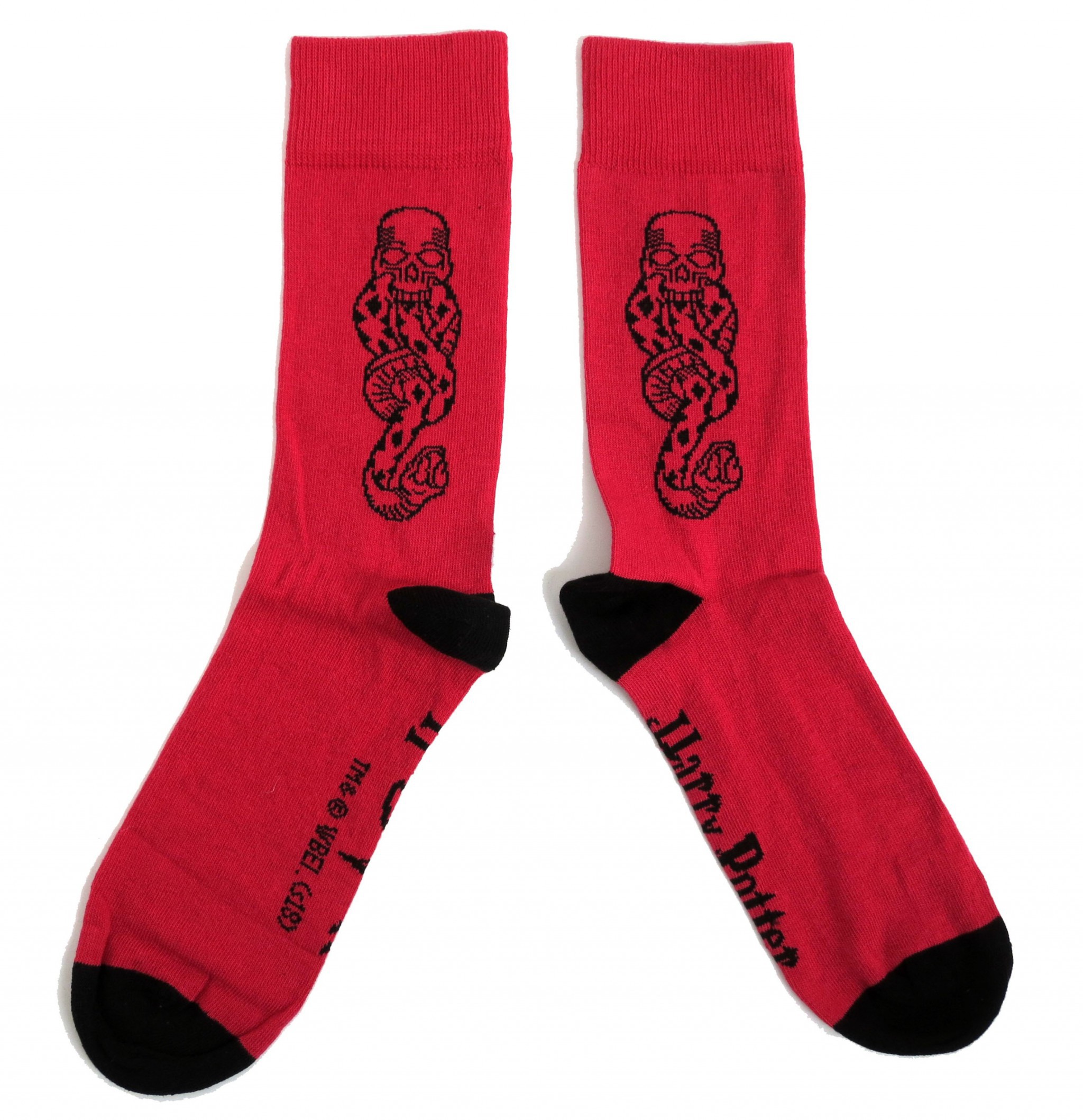 Herren Harry Potter Schadel Und Schlange Rote Socken Eur 39 45 Ebay